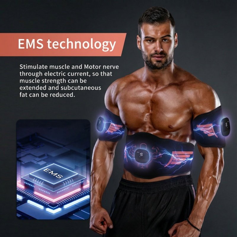 EMS Massage waist belt for abdomen and arms and legs