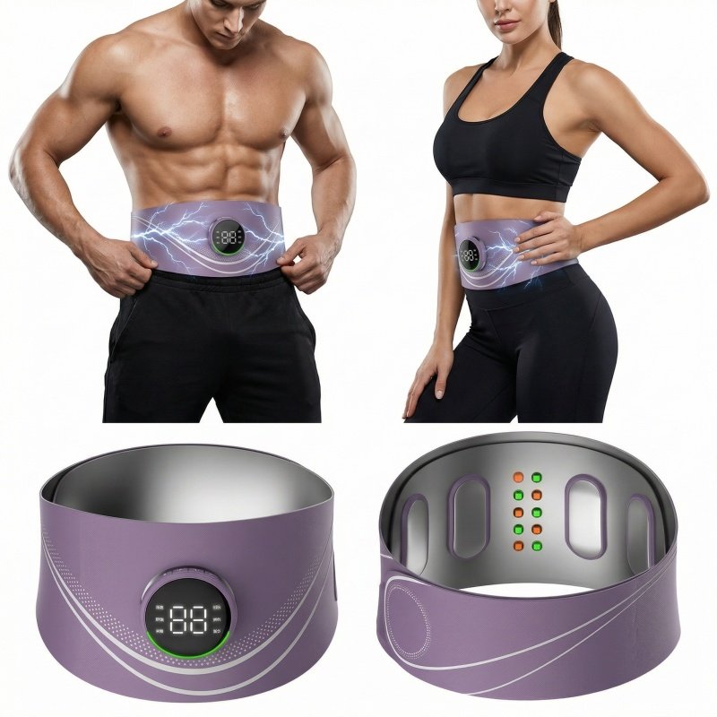 TENS and EMS massage belt with red lights and heating