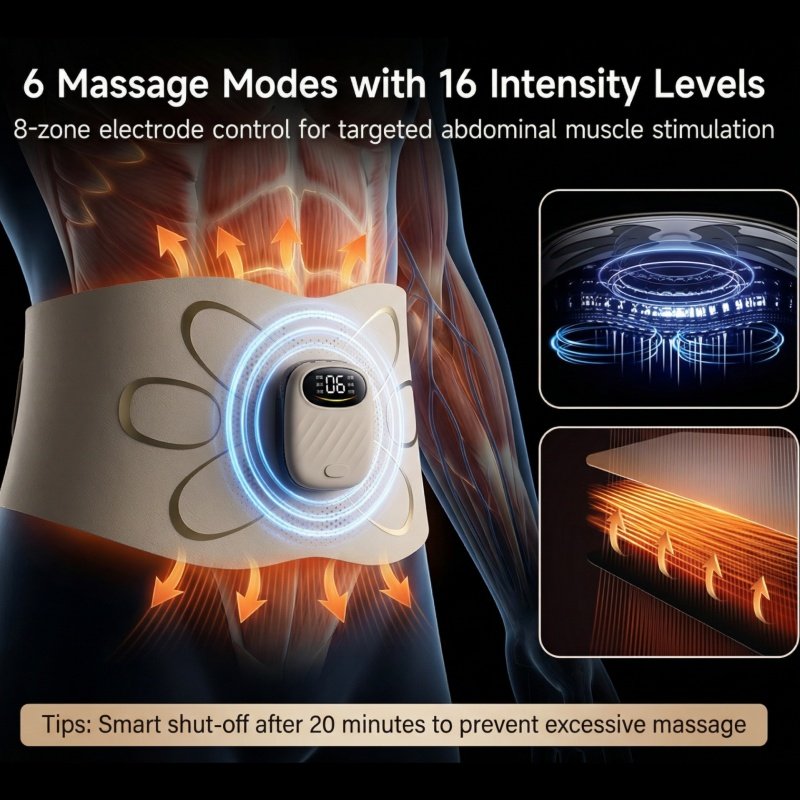 With the dual technology support of TENS and EMS, this heated massage belt has become the new darling of autumn and winter health preservation